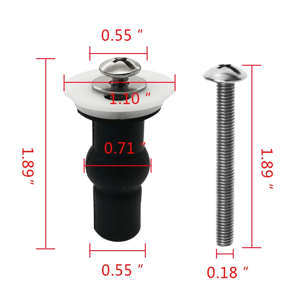 Buy Toilet Seat Top Fix Screws Fixings 2 Pairs Universal Expanding