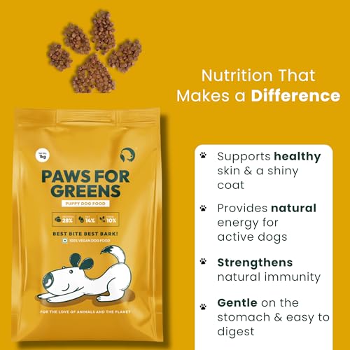 Image of Plant Based Vegan Dog Food for Puppies | Dry Puppy Food with High Protein & Fibre | Supports Gut Health, Digestion & Complete Nutrition (Puppy Food 2kg)