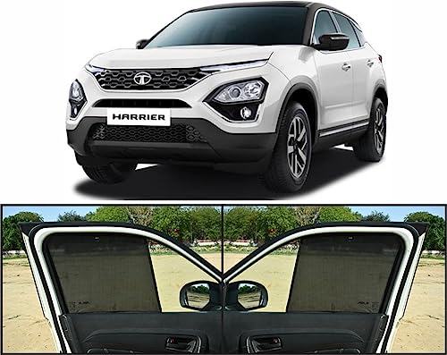 Image of Able 3D-Fix Type Car Non-Magnetic Sun Shade Curtains for TATA Harrier Set of 4 Pcs