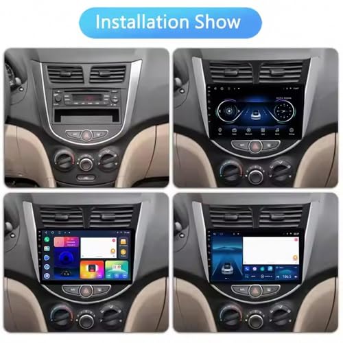 Pantalla para coche con Android Auto inalámbrico y Bluetooth para Hyundai Verna 4