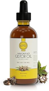 Jamaican Black Castor Oil – 100% Pure Castor Oil for Hair Growth, Scalp Care, Glowing Skin and Nails. Made in Jamaica - 4 oz Glass Bottle