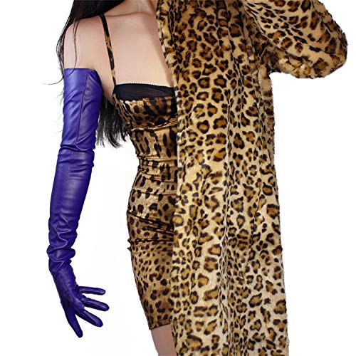 DooWay Women's LONG LEATHER GLOVES 70CM 28" Shoulder Length Faux PU Fashion Costume Dressing Evening Party Opera Glove2