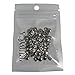 RUBYCA 6mm 200 Sets Czech White Clear Crystal Rhinestone Rapid Rivets Silver Color Metal Studs DIY LeatherCraft Kit for Clothing, Wedding, Art and Crafts