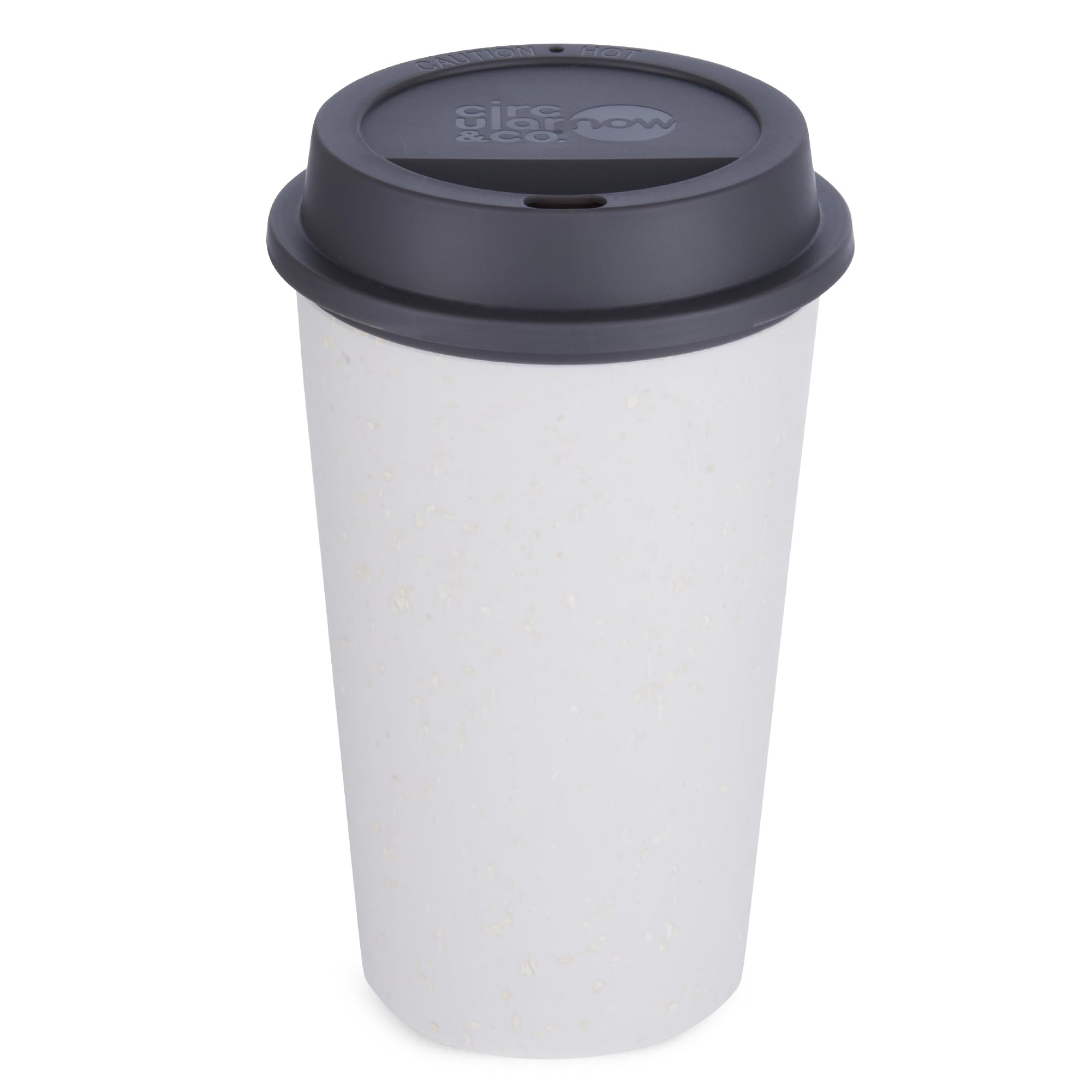 Circular And Co Chalk & Storm Grey Circular & Co Reusable Now Coffee Cup - 12Oz/340Ml - Insulated, Sustainable & Recyclable - Coffee Travel Mug - Snap Fit Lid - Drink - Bpa Free - Dishwasher Safe Medium