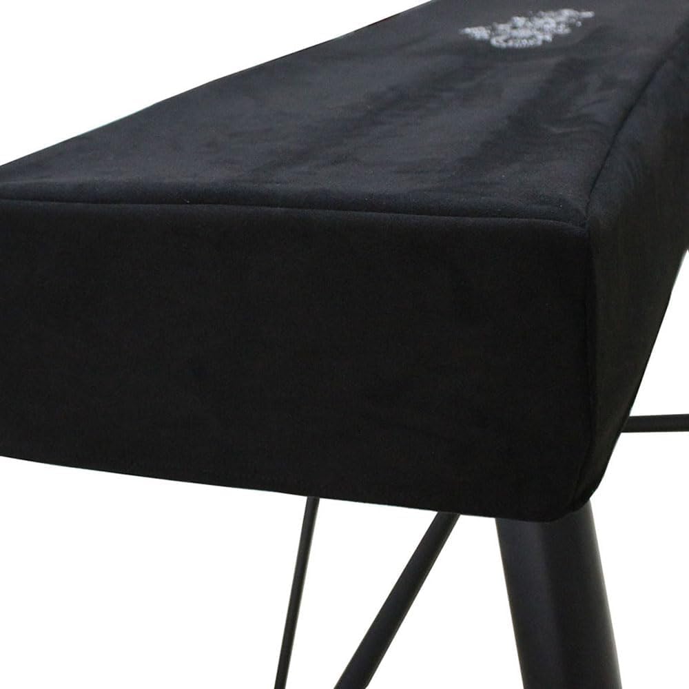 Generico Copertura Antipolvere per Pianoforte Elettronico, in Finta Pelle Scamosciata Spessa, Universale per 88 Tasti, Antipolvere E Impermeabile con Motivo A Fiocchi di Neve (Black)