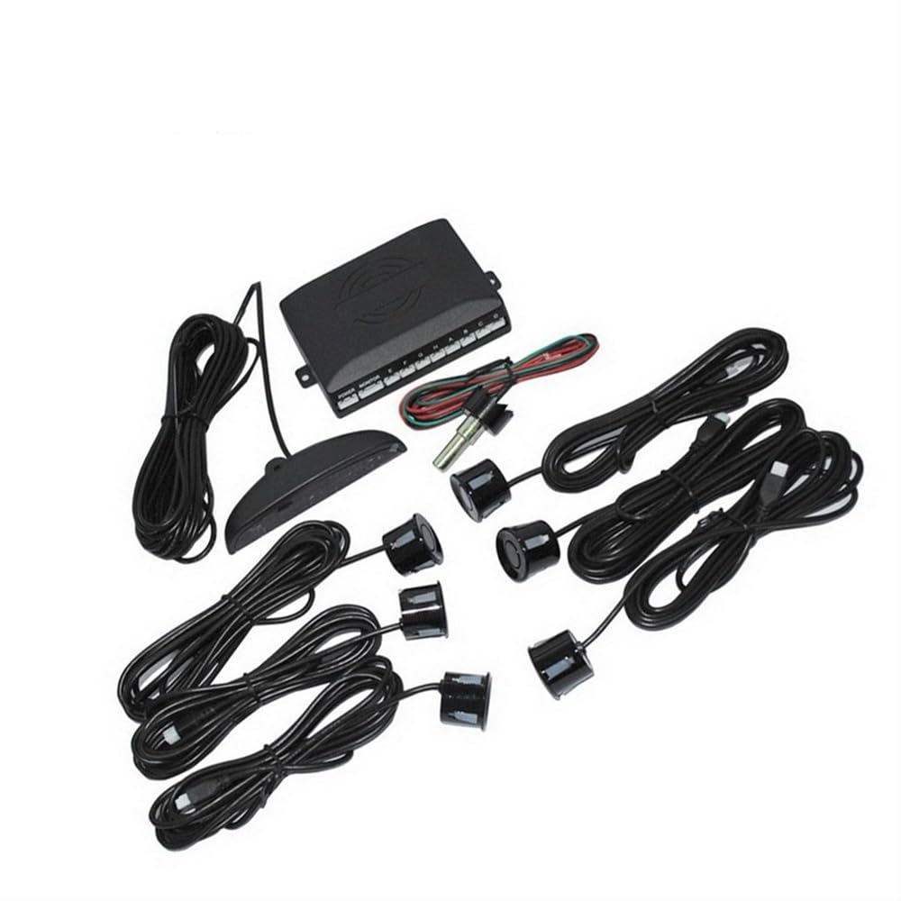 Kit sensori parcheggio Monitor Allarme per auto | Monitor Allarme automatico forte 6 sensori Sensore di parcheggio Retromarcia Retroilluminazione Display rilevamento radar