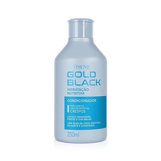 Condicionador Amend Gold Black Hidratação Nutritiva, 250ml