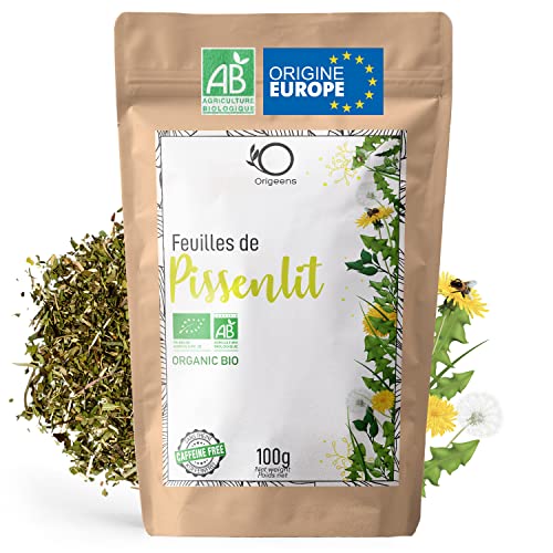 ORIGEENS Infusion Pissenlit Bio 100g - Tisane Detox et Diurétique - Feuilles de Pissenlit Bio - Origine Europe