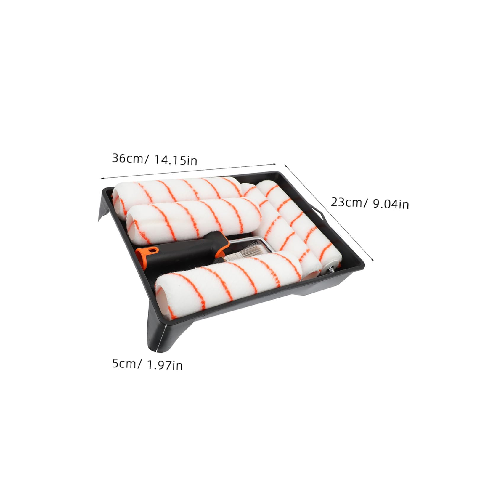 Juego de Rodillos de Pintura 8 Piezas para Retocar Esquinas y Superficies | Poliéster, Mango Flexible Tpr y Cuerpo Abs, para Marco de Ventana y Mueble, Uso Profesional o Principiante Color Aleatorio
