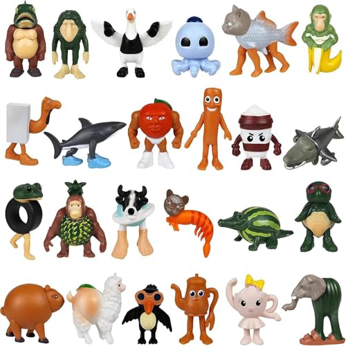 21 PCS Italian Brainrot Steal a Brainrot Action Figures for Kids | 1.8 Tralalero Tralala Tung Tung Tung Sahur Dolls | Fun Brain Rot Toys for Kids Birthday Party Favors Goodie Bag Gifts