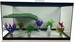 aquário para tartaruga 22 litros aquaterrario 45 * 20 * 25 (ENFEITADO)