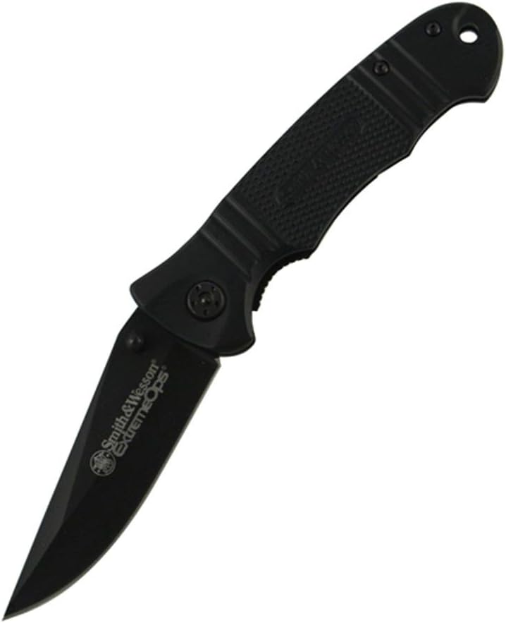 SMITH & WESSON SWEX1 Extreme Ops. Drop Point Knife,Black
