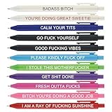 KeCee 11pcs Fuck Pens,Funny Adults Ballpoint Pen Set,Fun Swear Cuss Word Pens for Office Gifts,Novelty...