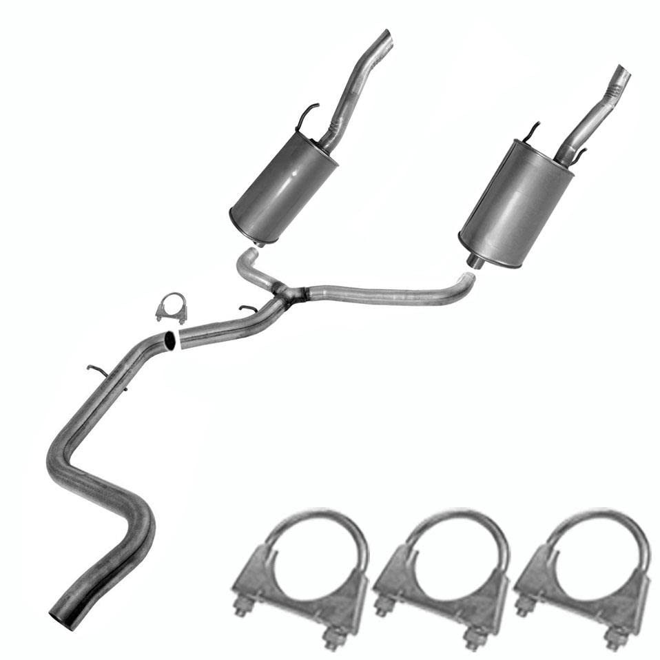 Intermediate pipe Muffler Exhaust System kit compatible with 2006-2009 Chevy Impala 5.3L