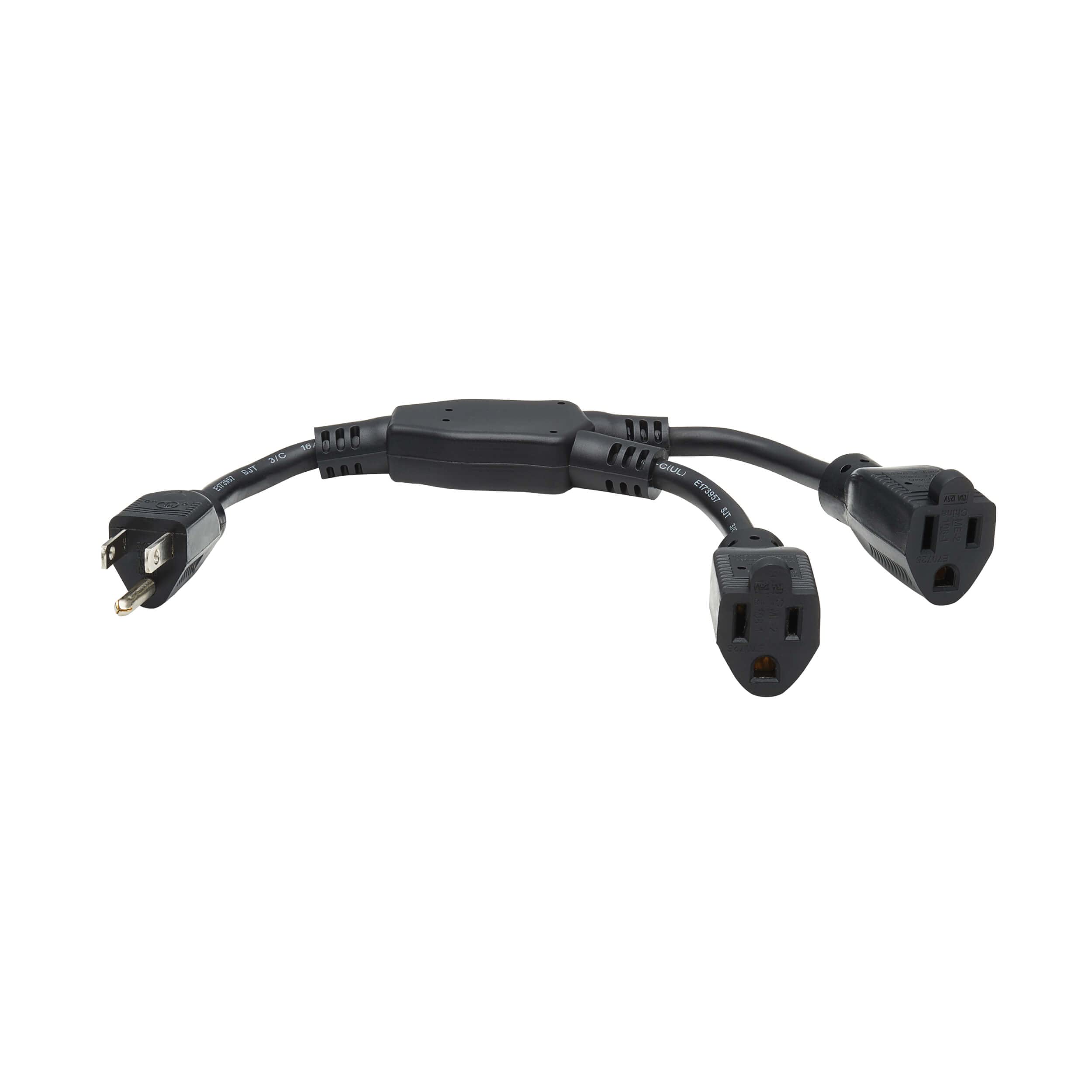 Amazon.com: Tripp Lite Y-Splitter Power Extension Cord, 1 Foot
