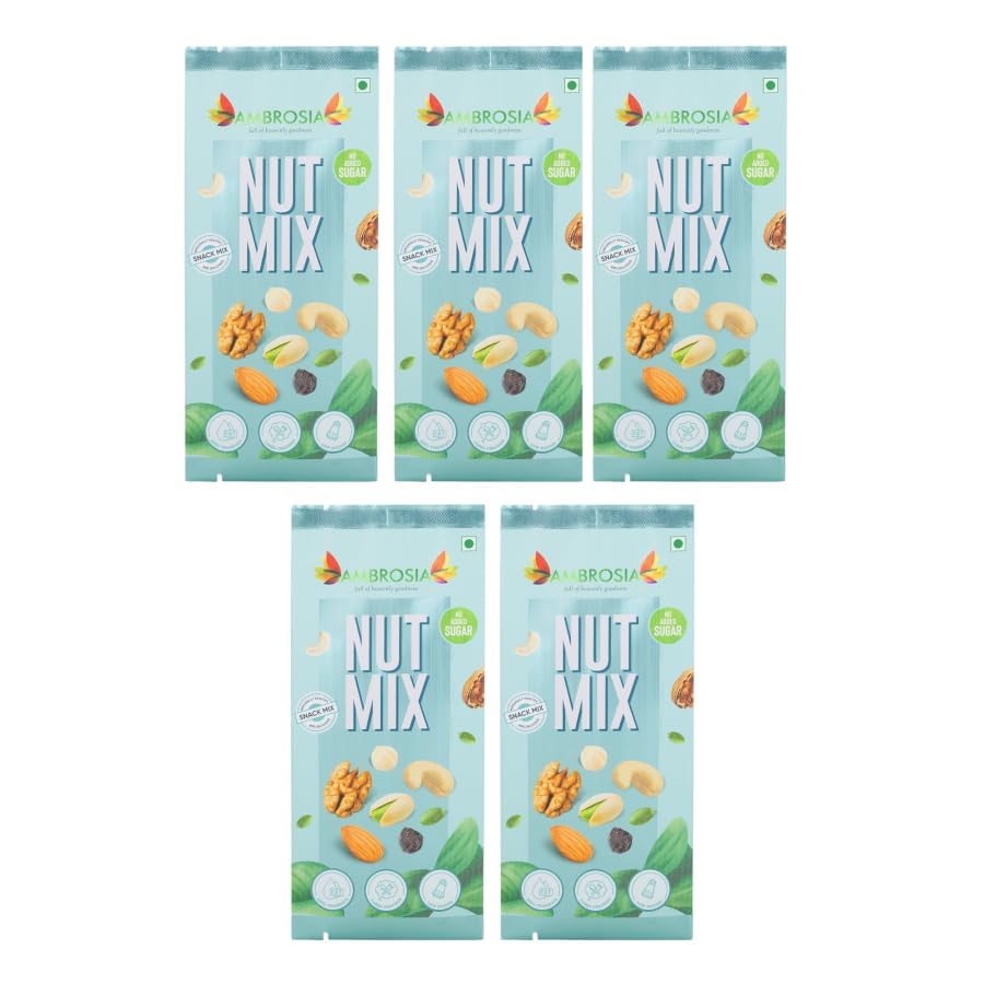 Ambrosia No Added Sugar Nut Mix, Healthy Snack Mix 40g (Pack of 5)-image-6