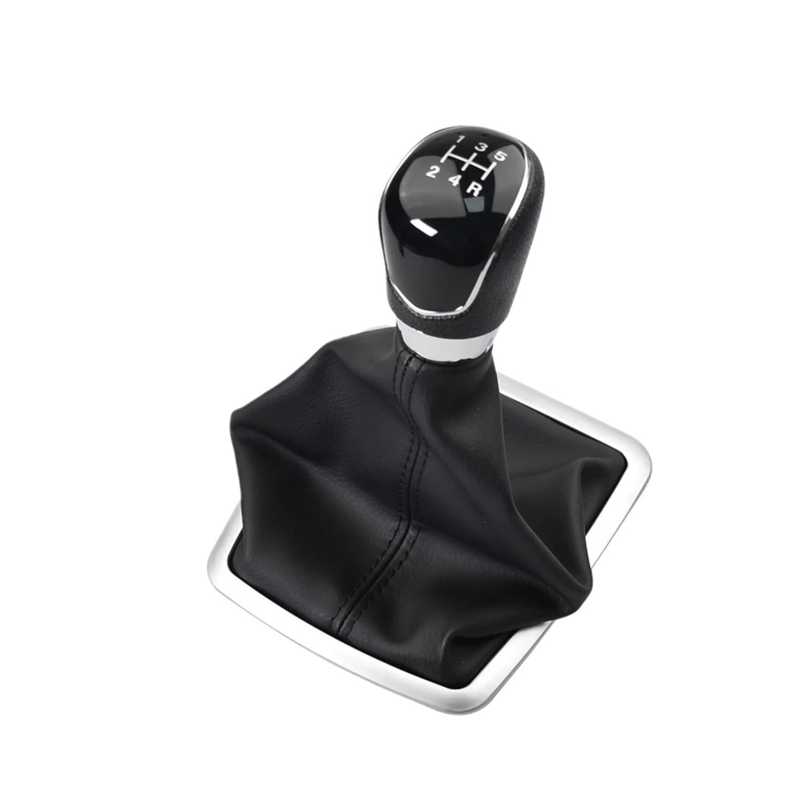 Wxnlbb Black-5Speed Compatible With Ford Focus 2 Mk2 Fl C-Max Mondeo Mk2 Mk3 Mk4 Mk7 Galaxy Auto Parts Gear Shift Knob Manual 5/6 Speed(Black-5Speed)
