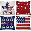 Geeory 4th of july decorations pillow covers 18×18 set of 4 america flag stars and stripes god bless america throw pillow covers patriotic pillows memorial day decor cushion case  urban country home decor