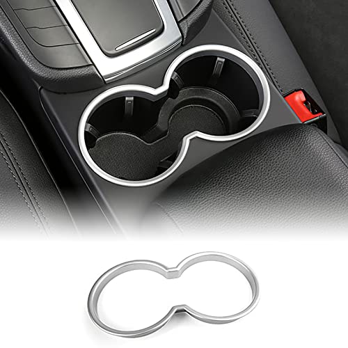 Cadre de porte-gobelet anti-rayures et habillage argent pour Porsche Macan