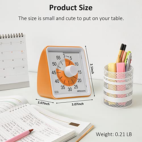 Visual Timer For Kids And Adults, 60-Minute Countdown Timer With Silent Operation And Time Management Tool, Classroom Timer Fit For Kids Desks, Homeschooling, Office, And Meetings(Orange) #TOP5