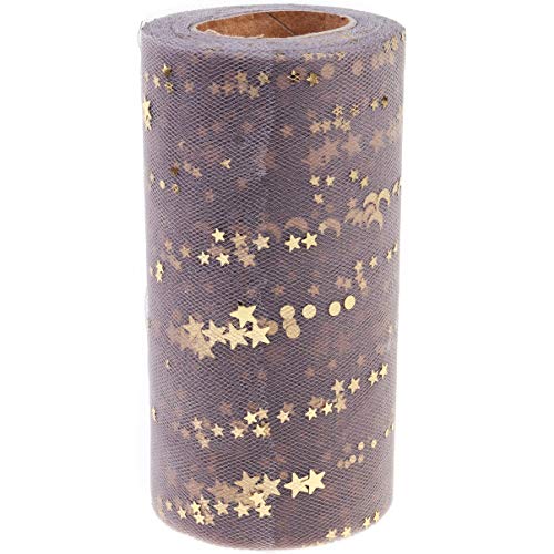 NUOLUX チュールロール リボン DIY 装飾 チュール 生地 結婚式 誕生日 パーティー 手作り素材（グレー）