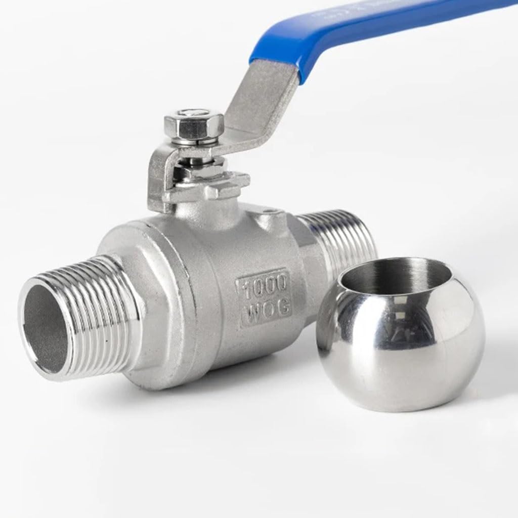 valvola a sfera, valvola a sfera in acciaio inox, 1 pz valvola a sfera in acciaio inossidabile, 1/2 "3/4" 1 "1-1/4" 1-1/2 "2" connettore interruttore valvola acqua filettatura esterna(304 DN50)