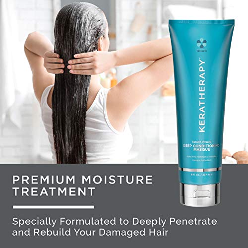 Keratherapy Keratin Infused Deep Conditioning Masque, 8 Fl. Oz., 237 Ml - Moisturizing & Hydrating Hair Treatment With Kerabond, Jojoba, Nettle Root Extract, Wheat Oil, & Persian Walnut #TOP4