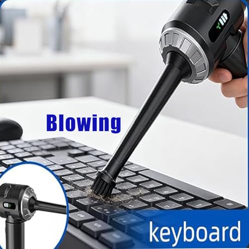 Image of Sycoodeal Handheld Car Vacuum Cleaner, 25000PA Strong Cyclonic Suction Portable Mini Vacuum Cordless with Digital Display Lightweight Handheld for Pet Hair, Car, Home, Office, Kitchen(Silver)