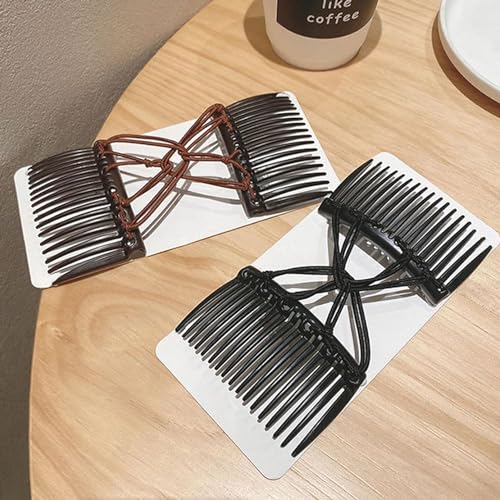 Peine elástico ajustable negro para cabello miniatura 2