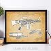 M-16 Rifle Patent Print - 11x14 Unframed Patent Print Gun Pictures for Wall - Man Cave Gun Poster Decor - Gift Under $20 for Gun Owners and Firearms Enthusiasts