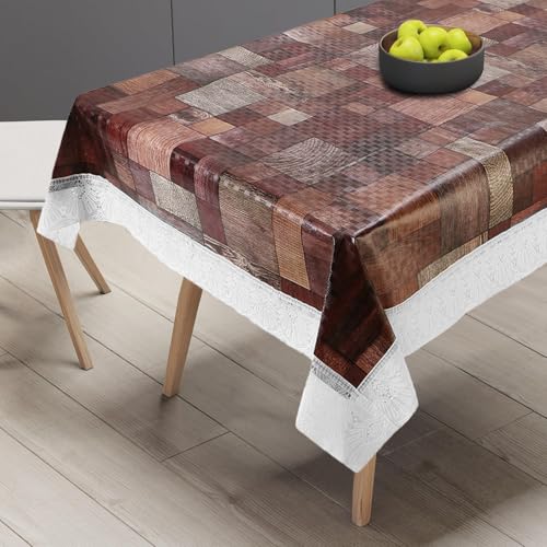Image of Dakshya Industries PVC Waterproof Center Table Cover 40 x 60 Inch | Rectangle Coffee Table Cover | Spill Proof Oil Resistant Dustproof Heat Resistant Wipe Clean
