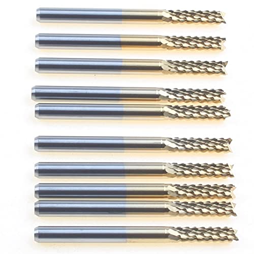 BERWENNY 10pcs Carbide 3.0/12mm End Mills Engraving Bit CNC Corn Milling Cutter Set Router Bit