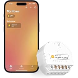 Interruptores Conmutados Wifi Meross Inteligente Interruptor WiFi, Mini Interruptor de Pared Conmutador WiFi, Interruptor Conectado WiFi, Temporizador Control, Compatible con HomeKit, Alexa, Google Home