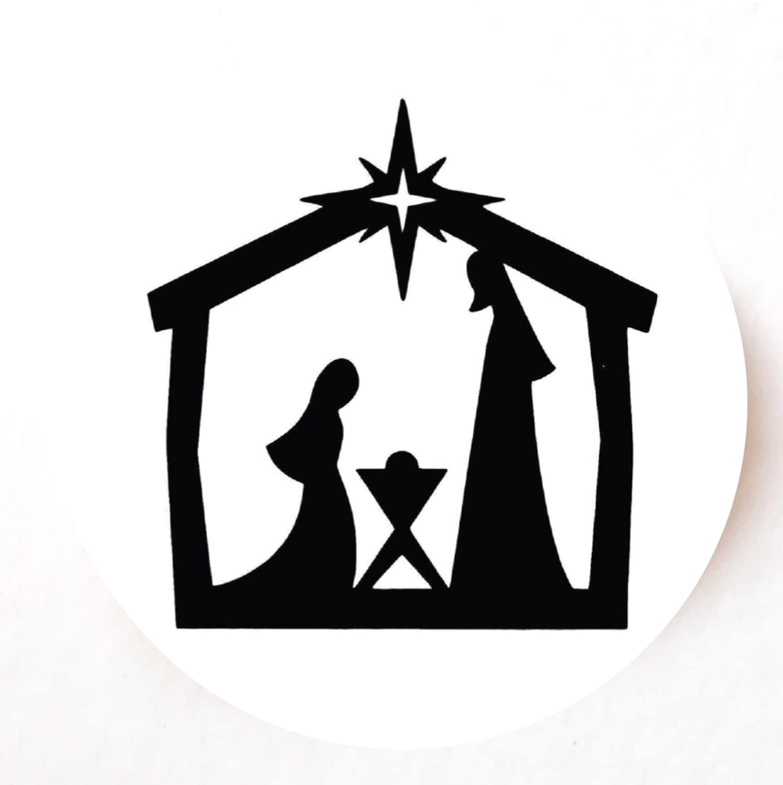 stika.co Christmas Nativity Paper Labels – Set of 24, 72, or 240 Self-Adhesive Holy Family Stickers for Holiday Crafts, Decorations, and Gift Wrapping (240)