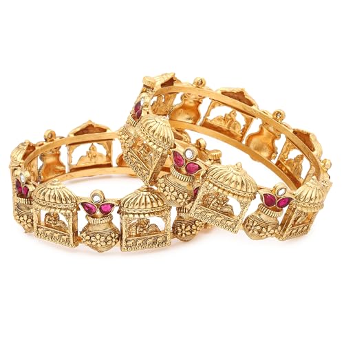 Image of Shining Diva Fashion Bangles for Women Girls Set of 2 Traditional Stylish Design
