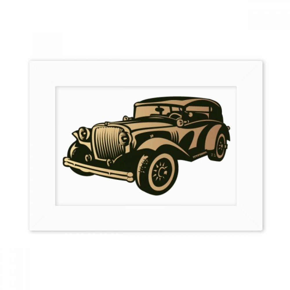 Coches de la silueta cuadro artístico de colección marco blanco escritorio alta definición 5x7