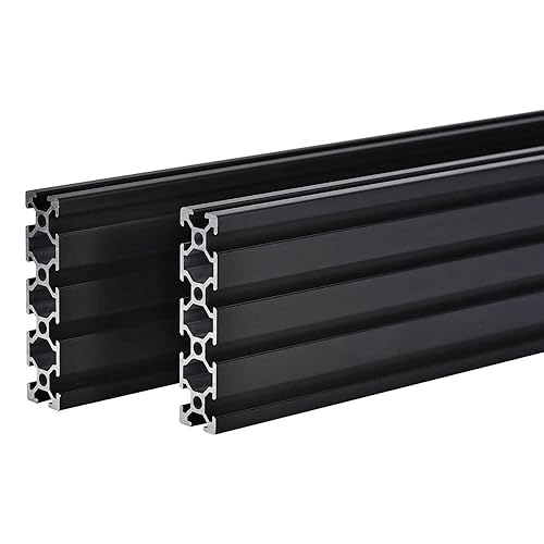 2 piezas de perfil de extrusión de aluminio 2080 con ranura en T de 39.4 pulgadas, riel lineal anodizado estándar europeo para piezas de impresora