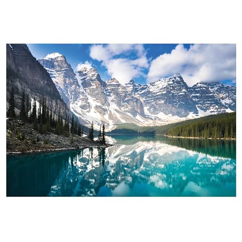 Enovoe Puzzles for Adults 1000 Pieces - Featuring Moraine Lake Alberta - Challenging and Educational Masterpieces Puzzle for Kids - Large, 27x 20 inches - Jigsaw Puzzles 1000 Pieces for Adults