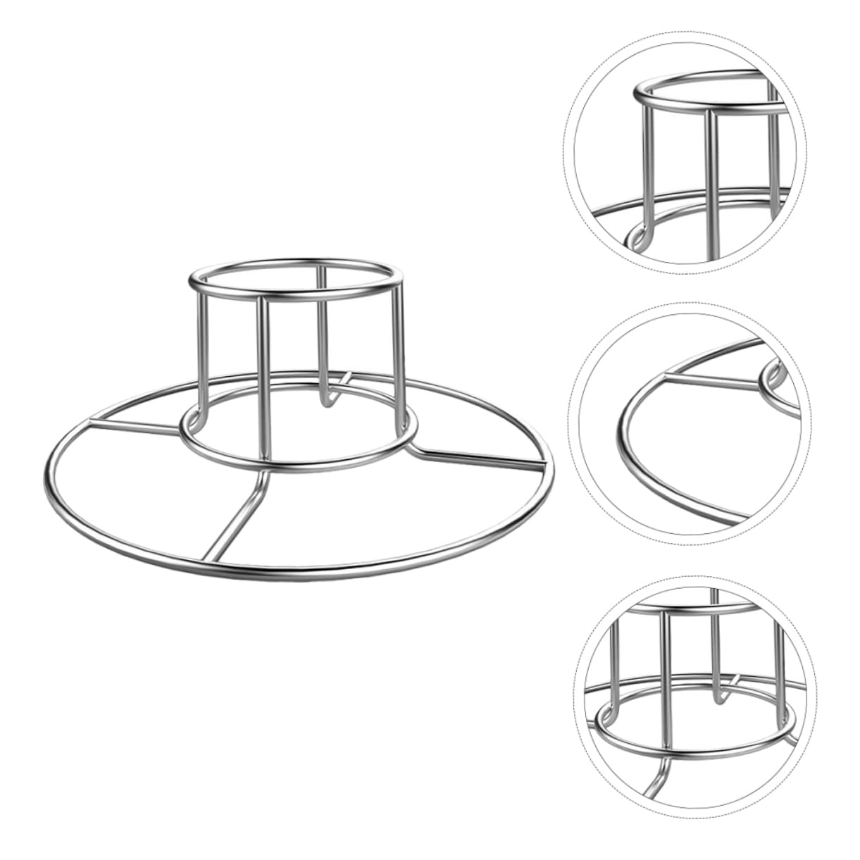 Toddmomy 4pezzi Supporto per Pollo alla Acciaio Inossidabile Rack per Birra per BBQ e Arrosto di Pollame Design Sicuro e Stabile per Cottura Uniforme
