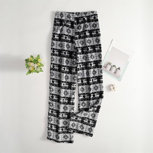 Womens Christmas Pajama Pants Christmas Tree Plush Flannel Pajama Pants - image 3