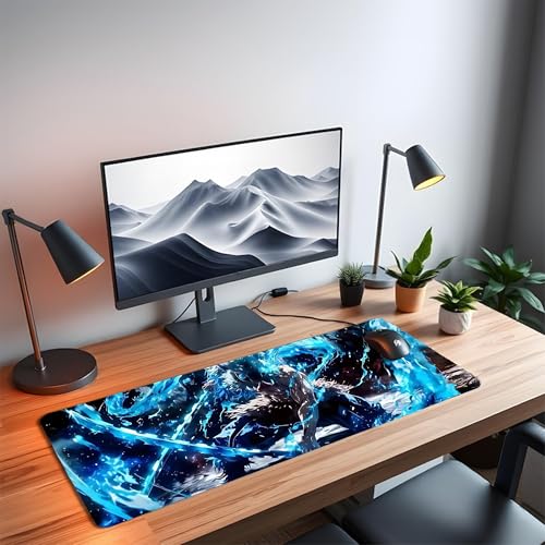 Image of XL Extended Gaming Mouse Pad | XXL Large Desk Mat 60x30cm for Laptop & PC | Non-Slip Rubber Base, Waterproof, Durable & Smooth Surface | Office, Gaming & Study, asthetic