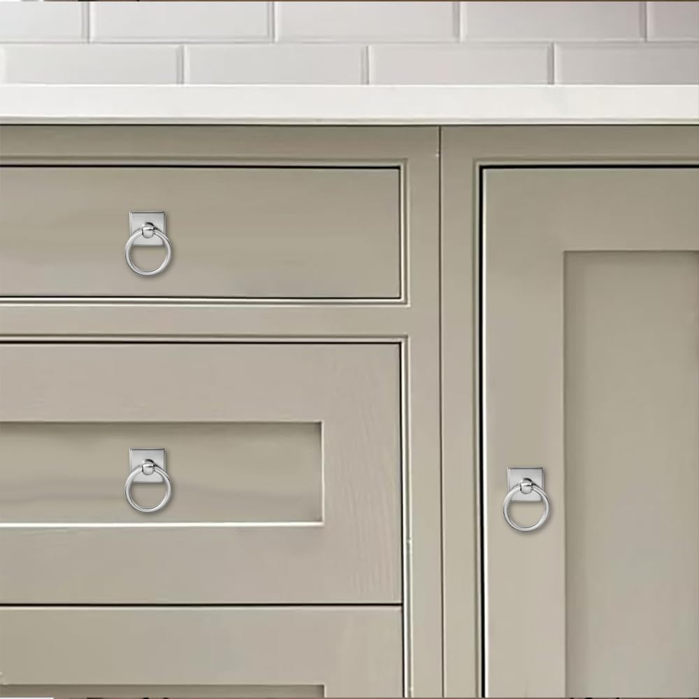KHTUMEWARE-170104 Round Knob, Brushed Nickel, 2-Pack in Brushed Nickel — KHTUMEWARE