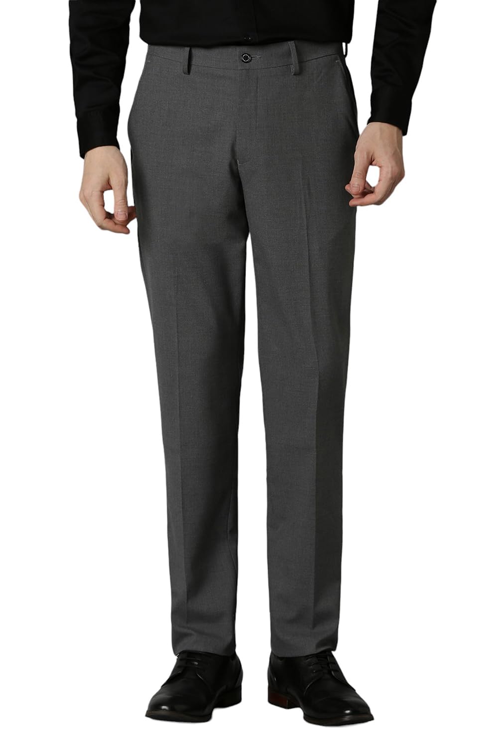 louis philippe Men's Regular Fit Mid Rise Pants-picture-33