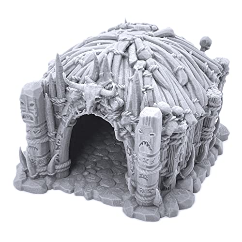 EnderToys Shaman's Hut by Printable Scenery, 3D Printed Tabletop RPG Scenery and Wargame Terrain 28mm Miniatures