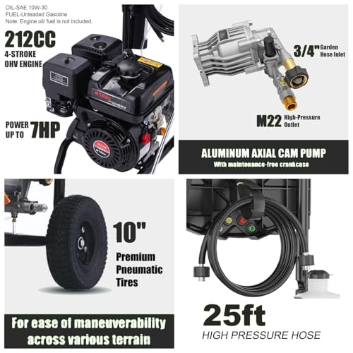 3200 PSI Pressure Washer Gas Powered