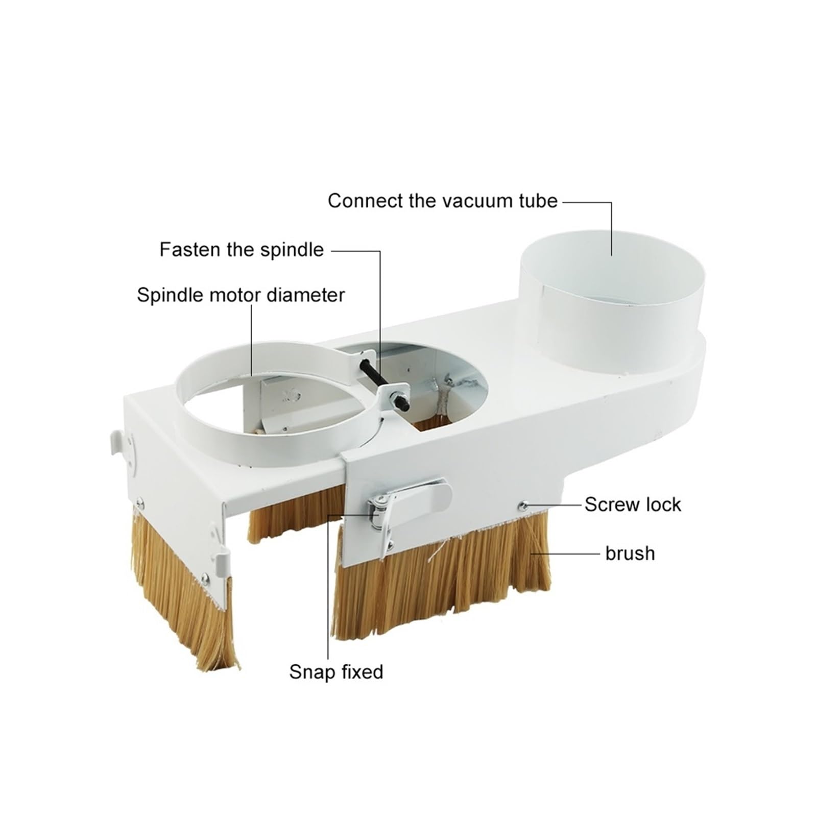 Colector de zapatos de polvo de husillo CNC, 1 unidad, colector de polvo CNC, diámetro de la cubierta del husillo de 65, 70, 75, 80, 85, 90, 100, 125 mm (80 mm)