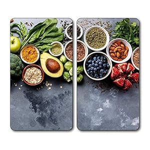 Kesper 36543 13 multi-glazen snijplaat motief: Healthy Kitchen afmetingen: 52 x 30 x 0,8 cm, glas