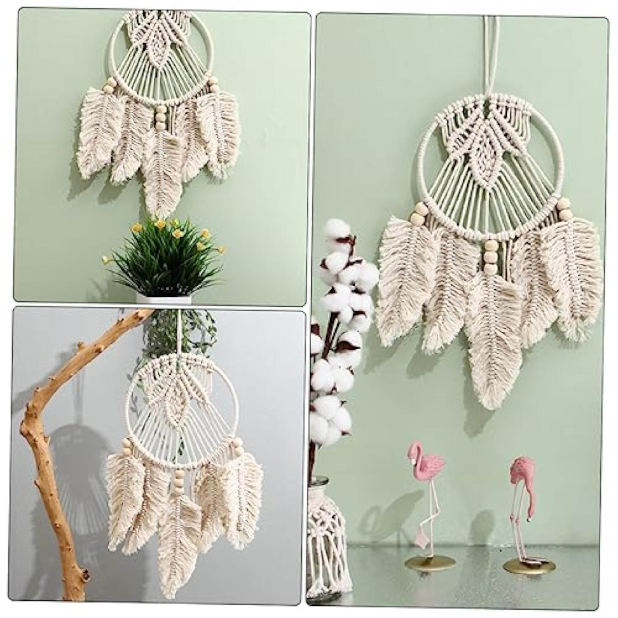 Leaf Catcher Wall Hanging Decor Handwoven Pendant