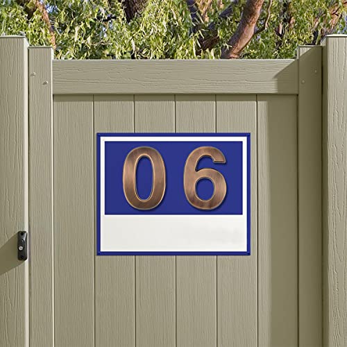 4 Inch Modern House Number, Self Adhesive House Numbers Mailbox Numbers Stickers, Address Number House Number For Outside, Door Numbers For House Apartments Office Hotel Room, Bronze 7 #TOP5