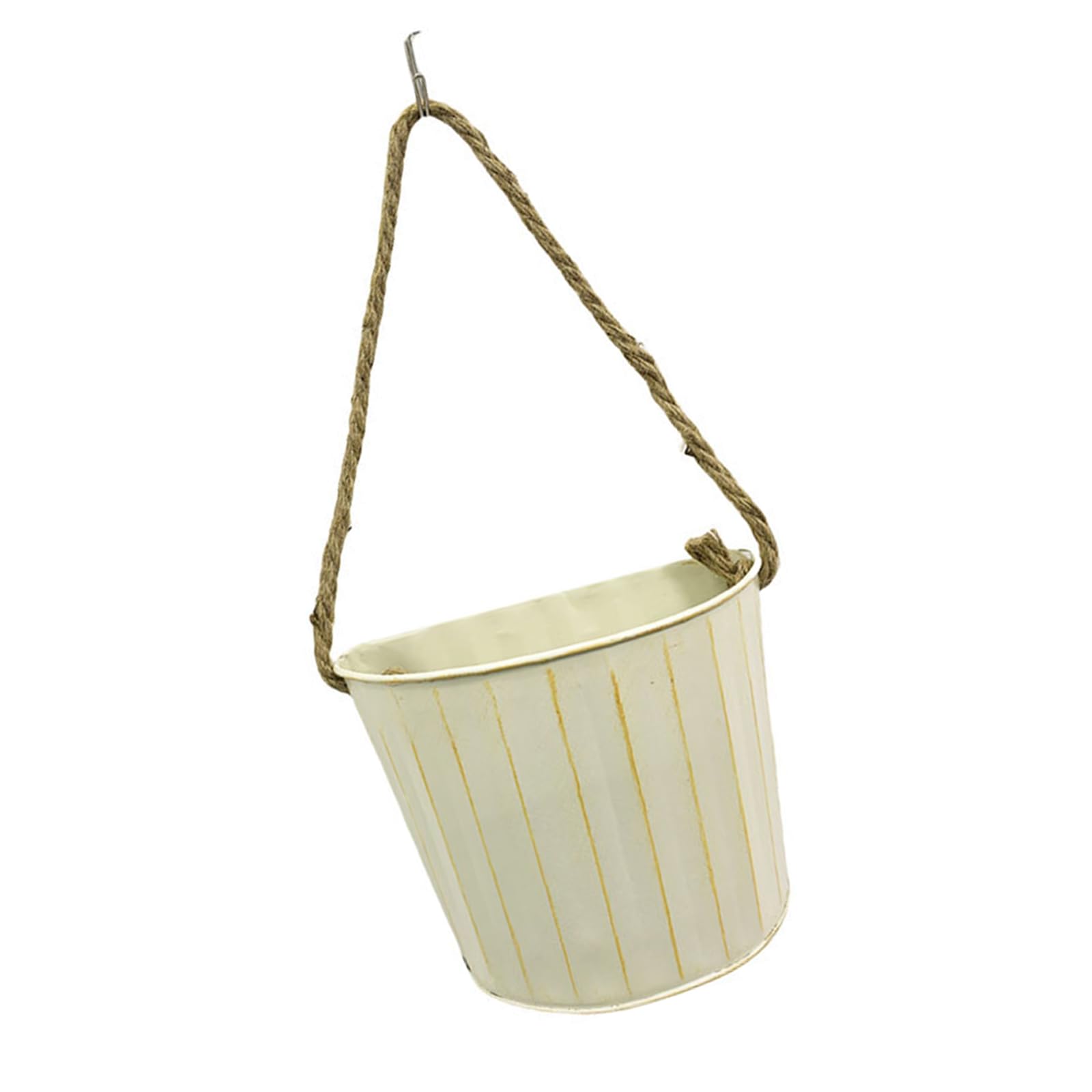 YROHGKPN Decorative Iron Wall Flower Bucket Resistant Outdoor Hanging Planter Mounted Flower Pots for Gardening Iron Planter